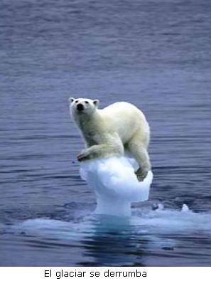 El glaciar se derrumba