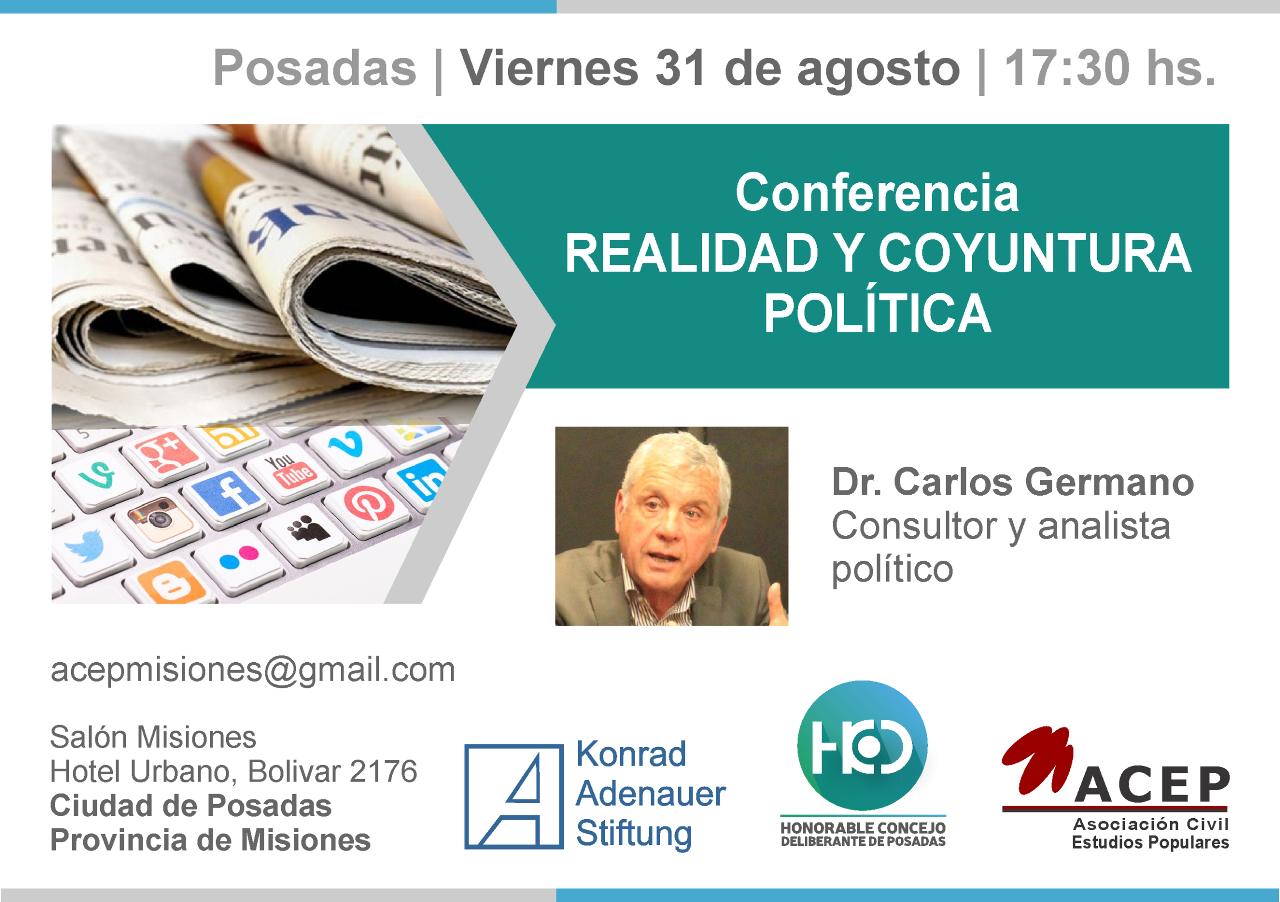 Conferencia Coyuntura Poltica Nacional Posadas 31 agosto